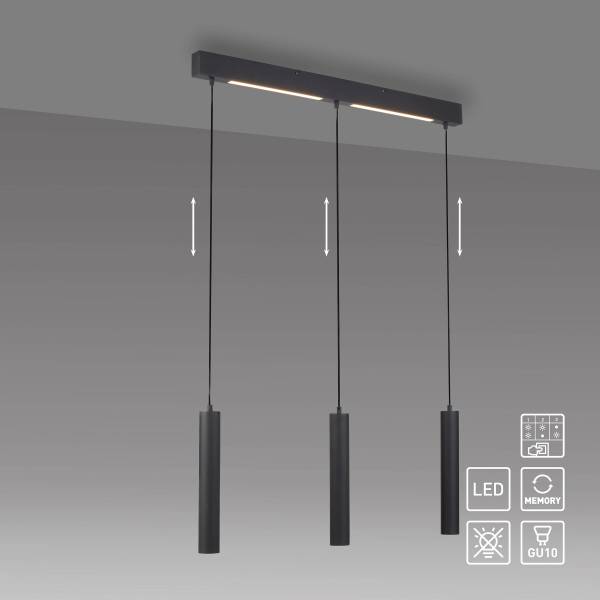 Suspension LED Dante PVC / Acier - 3 flammes