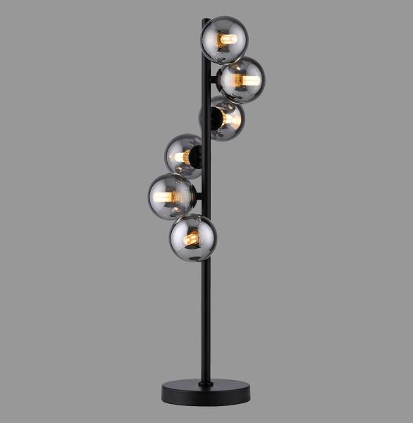 LED-Tischleuchte Dubai Rauchglas / Eisen - 6-flammig