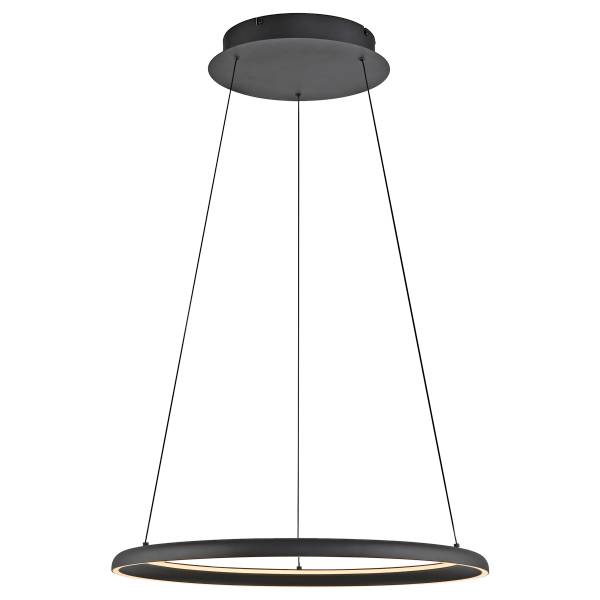 Suspension LED Quillo Verre clair / Métal - 1 flamme - Noir