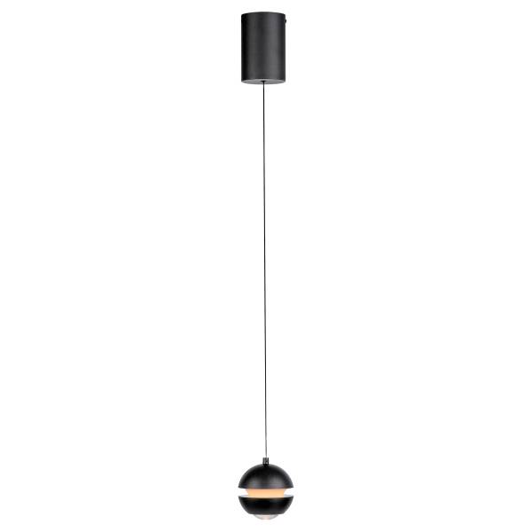 Suspension LED Lini Polycarbonate / Fer - Noir - Nb d'ampoules : 1