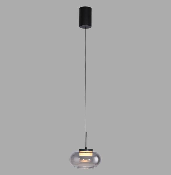 LED-Pendelleuchte Sia Rauchglas / Eisen - Flammenanzahl: 1