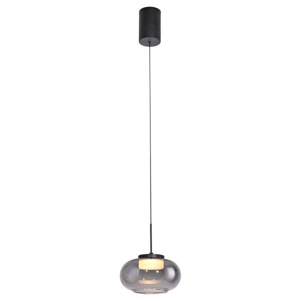 LED-Pendelleuchte Sia Rauchglas / Eisen - Flammenanzahl: 1