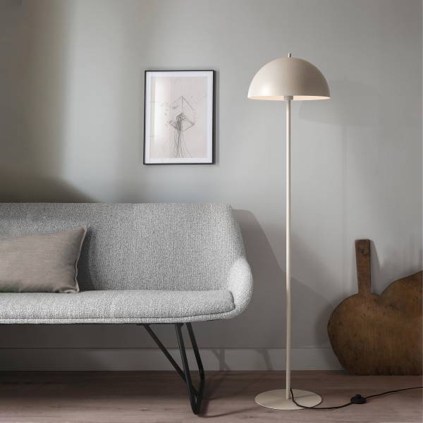 Stehleuchte Ali Eisen - 1-flammig - Beige