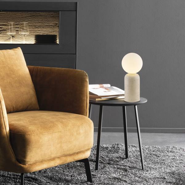 Lampe de table Traventa Béton / Acier - 1 flamme