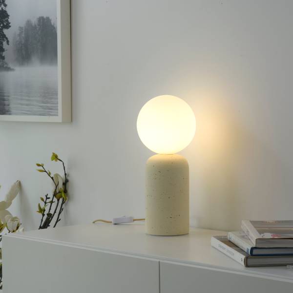 Lampe de table Traventa Béton / Acier - 1 flamme