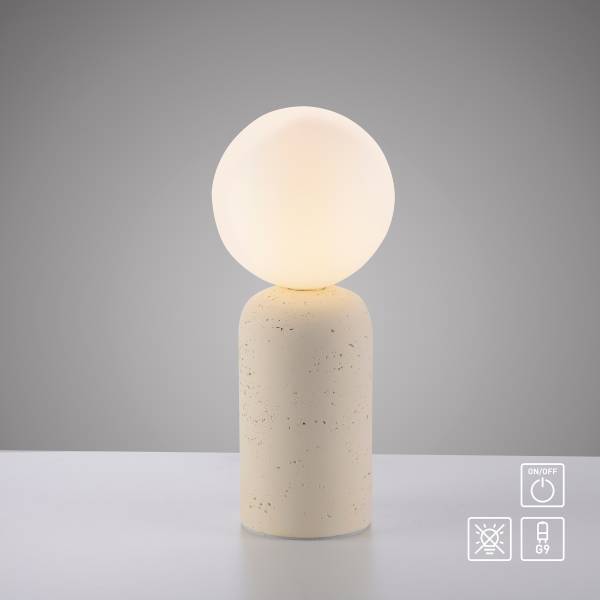 Lampe de table Traventa Béton / Acier - 1 flamme