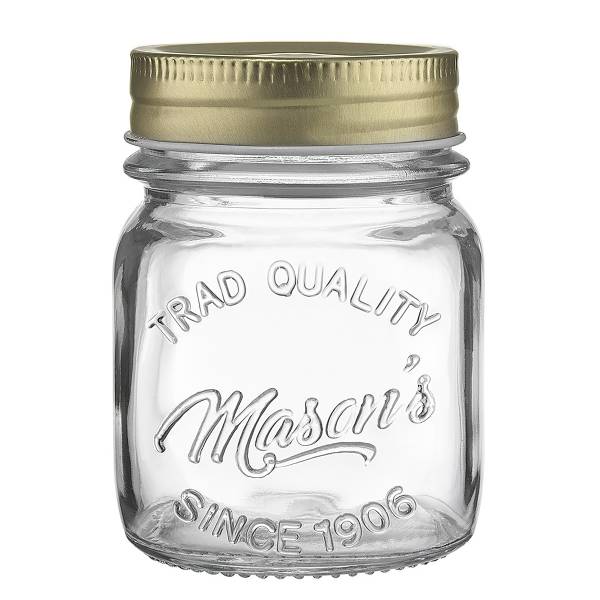 Voorraadpot MASON’S set van 6 transparant glas, aluminium - transparant - Capaciteit: 0.15 L