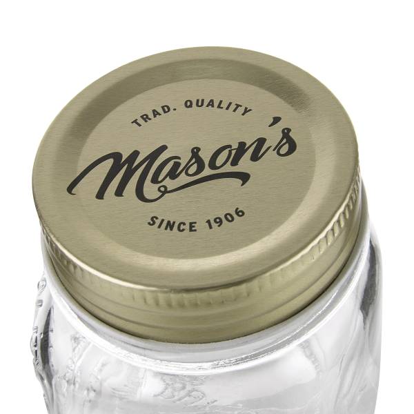 Voorraadpot MASON’S set van 6 transparant glas, aluminium - transparant - Capaciteit: 0.15 L
