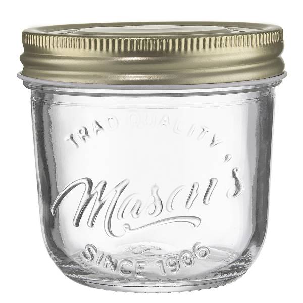 Set di 6 contenitori di vetro MASON'S Vetro trasparente, Alluminio - trasparente - Capacità: 0.22 L
