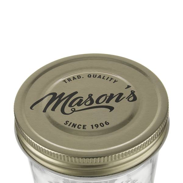 Set di 6 contenitori di vetro MASON'S Vetro trasparente, Alluminio - trasparente - Capacità: 0.22 L