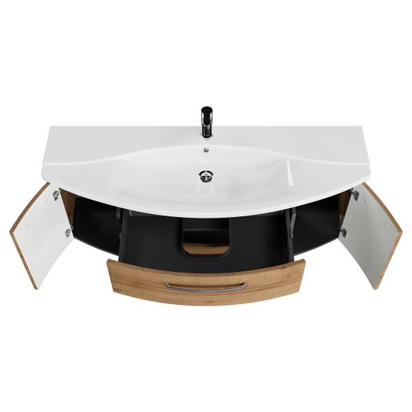 Badset 4010 4-teilig Kombi B Eiche Riviera Dekor