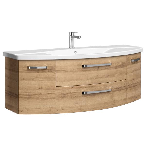 Badset 4010 4-teilig Kombi B Eiche Riviera Dekor