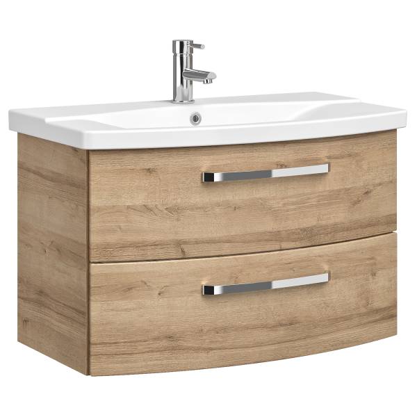 Badset 4010 4-teilig Kombi D Eiche Riviera Dekor