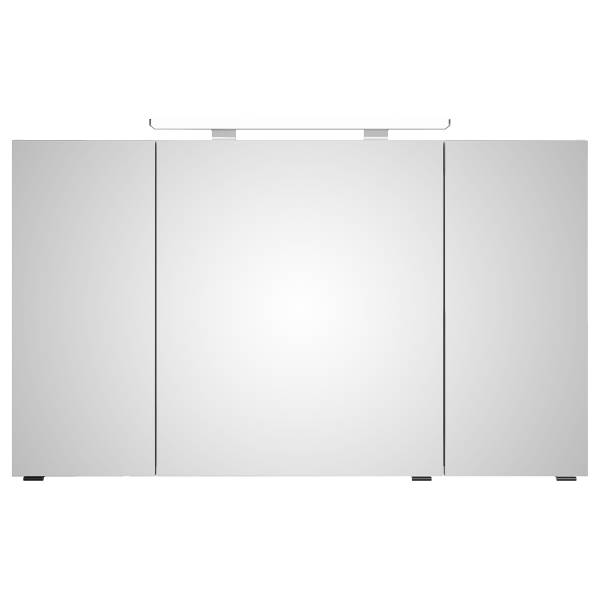 Spiegelschrank 4010 mit Aufsatzleuchte Eiche Hell Dekor - Breite: 120 cm