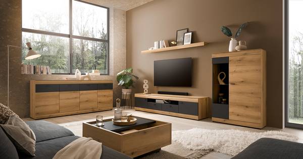 Sideboard Stavro Eiche Evoke Dekor / Anthrazit