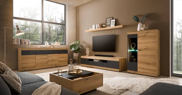 Sideboard Stavro Eiche Evoke Dekor / Anthrazit
