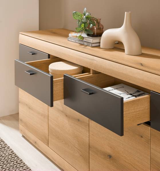 Sideboard Stavro Eiche Evoke Dekor / Anthrazit