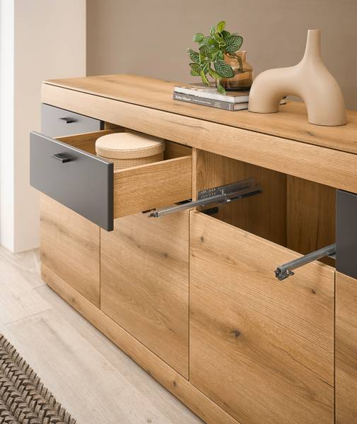 Sideboard Stavro Eiche Evoke Dekor / Anthrazit