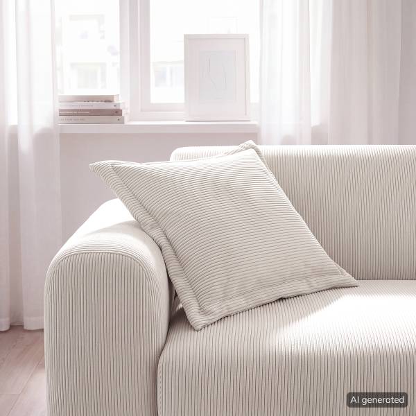 Coussins décoratifs SAVOYY Velours côtelé Catia: Gris clair