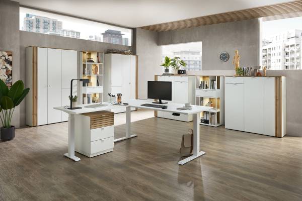 Aktenschrank Besco Typ B Matt Weiß - Höhe: 198 cm