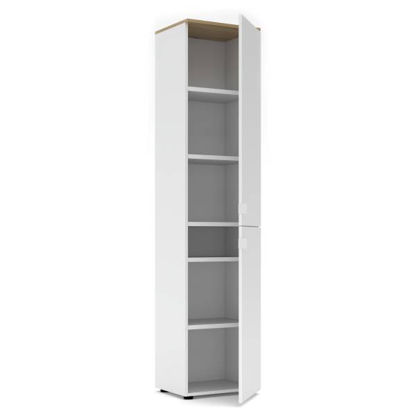 Aktenschrank Besco Typ B Matt Weiß - Höhe: 198 cm