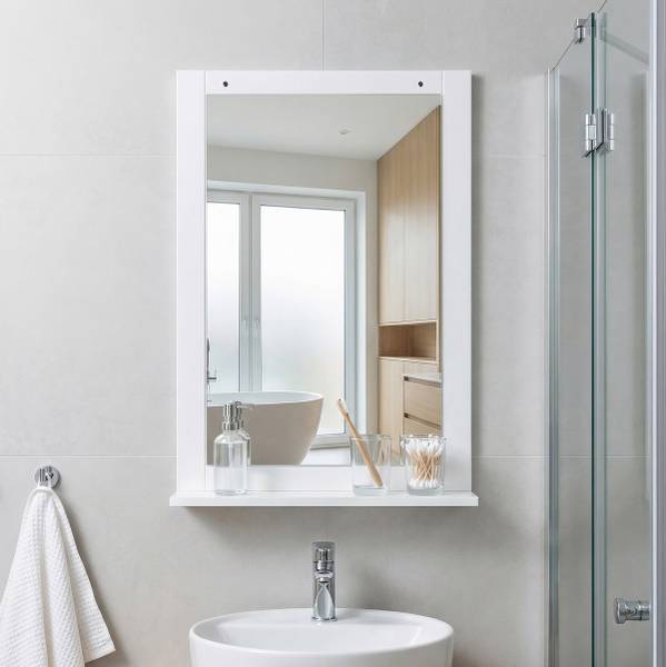 Meuble miroir Nilari Sans éclairage - Blanc