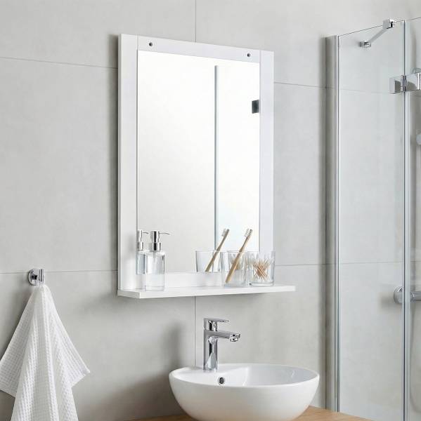 Meuble miroir Nilari Sans éclairage - Blanc