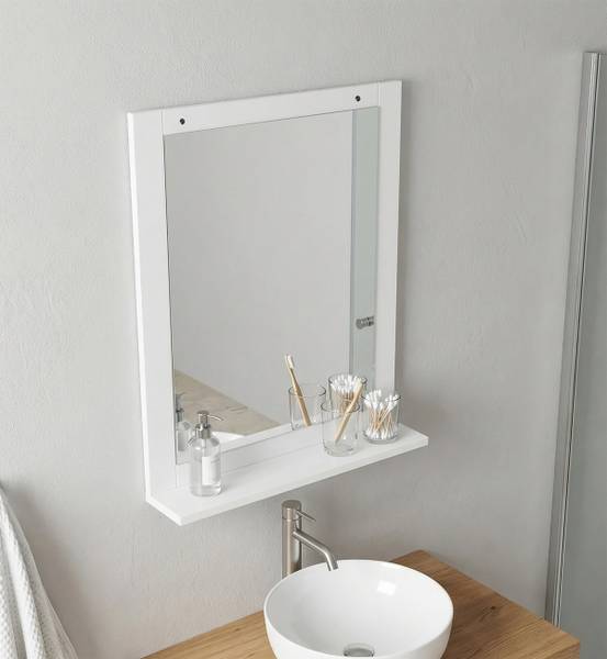 Meuble miroir Nilari Sans éclairage - Blanc
