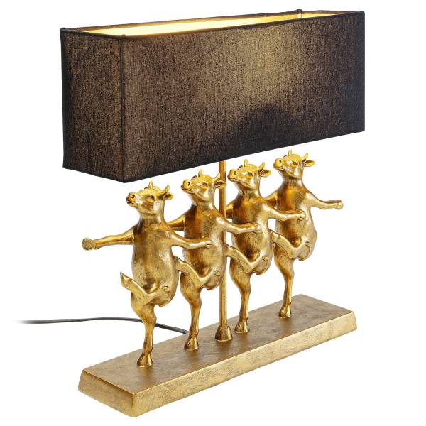 Tafellamp Dancing Cows linnen/polyresin - 1-lichts