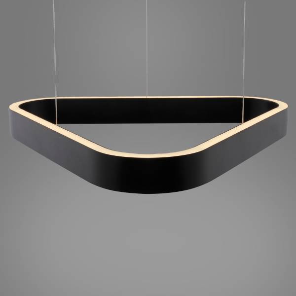 LED-Pendelleuchte Q-Stretto Typ E Polycarbonat / Aluminium - 2-flammig - Schwarz