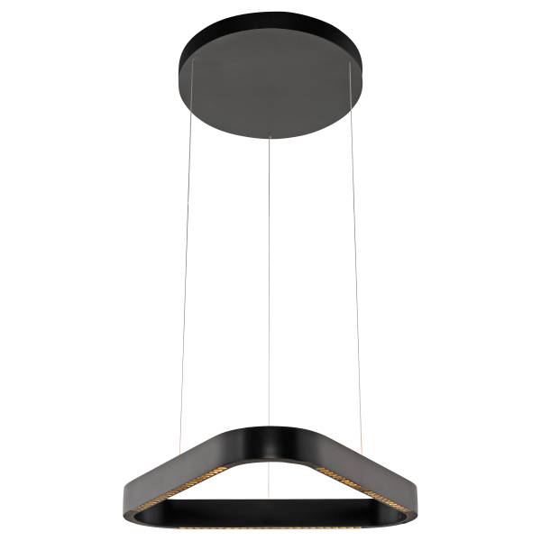 LED-Pendelleuchte Q-Stretto Typ E Polycarbonat / Aluminium - 2-flammig - Schwarz