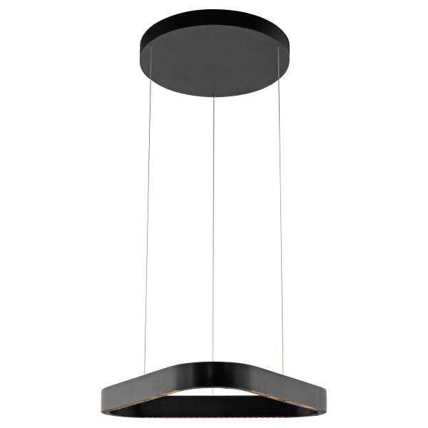 LED-Pendelleuchte Q-Stretto Typ E Polycarbonat / Aluminium - 2-flammig - Schwarz