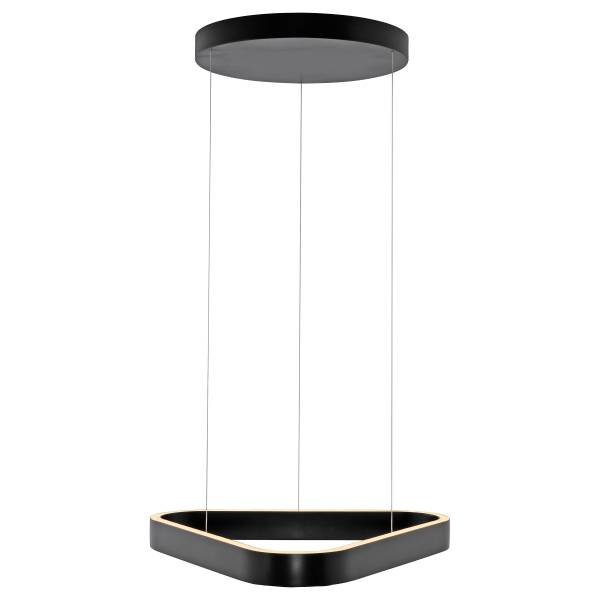 LED-Pendelleuchte Q-Stretto Typ E Polycarbonat / Aluminium - 2-flammig - Schwarz