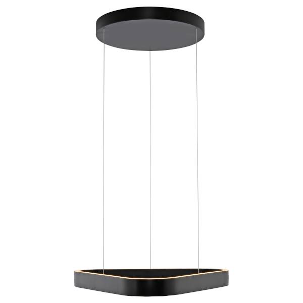 LED-Pendelleuchte Q-Stretto Typ E Polycarbonat / Aluminium - 2-flammig - Schwarz