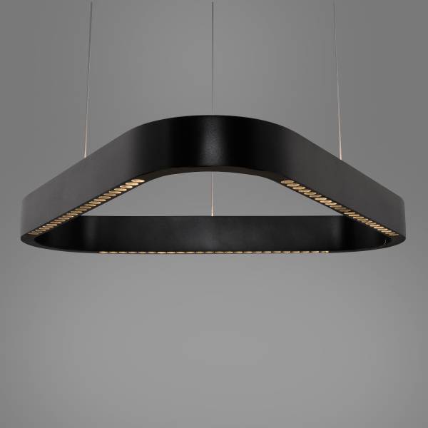 LED-Pendelleuchte Q-Stretto Typ E Polycarbonat / Aluminium - 2-flammig - Schwarz