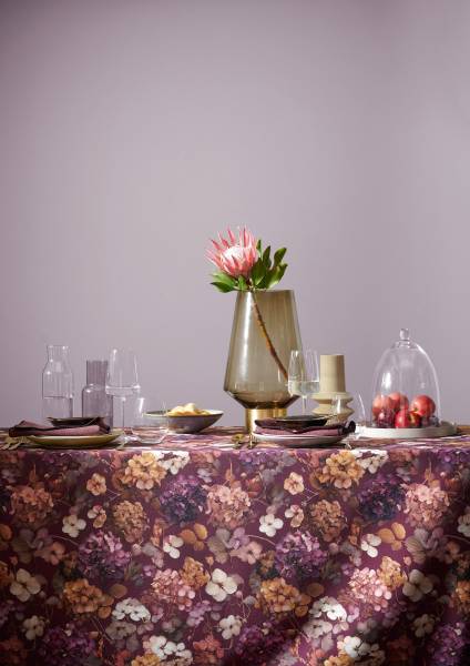 Nappe 7406 Tissu mélangé - Mauve - 150 x 250 cm