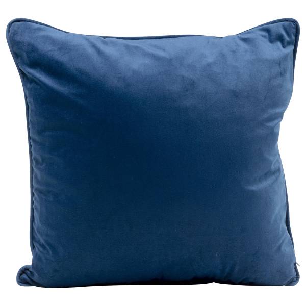 Dekokissen Horse Date Blau Polyester in Samtoptik / Stahl