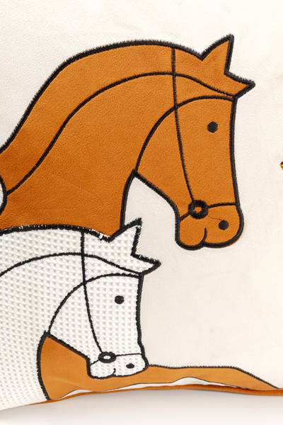 Dekokissen Horse Trio Polyester in Samtoptik