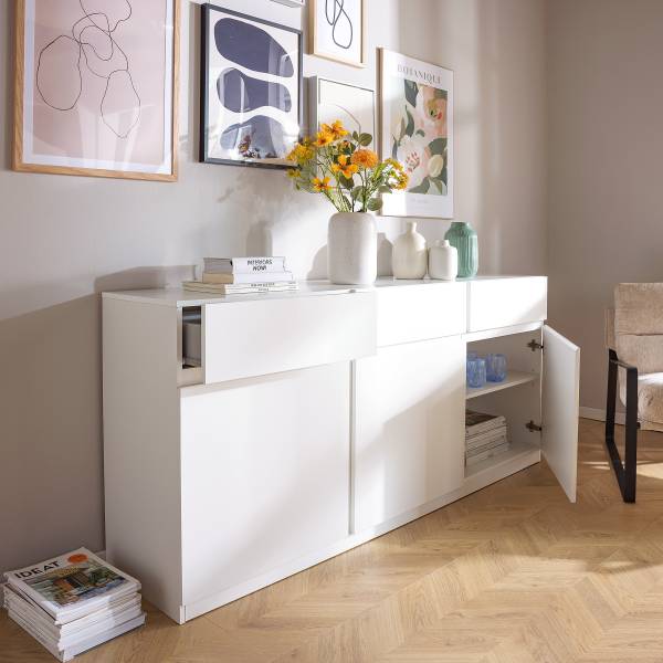 Sideboard Ryo Weiß - Breite: 180 cm