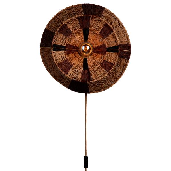 Applique Serengeti Jute / fer - 1 flamme - Diamètre : 45 cm