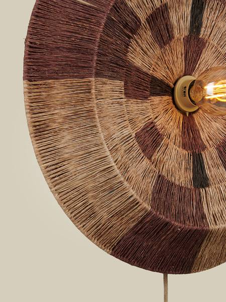 Applique Serengeti Jute / fer - 1 flamme - Diamètre : 45 cm