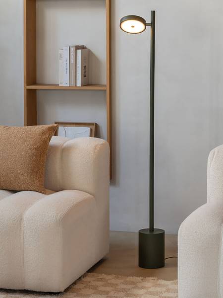 LED-Stehleuchte Okinawa Kunststoff / Esche massiv - Grün - Flammenanzahl: 1