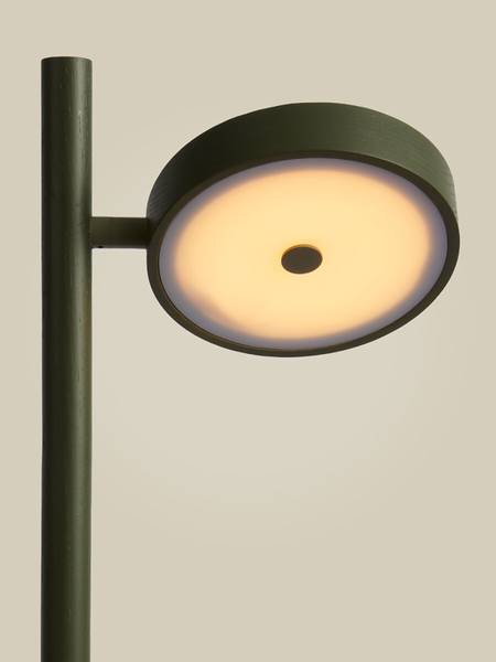 LED-Stehleuchte Okinawa Kunststoff / Esche massiv - Grün - Flammenanzahl: 1