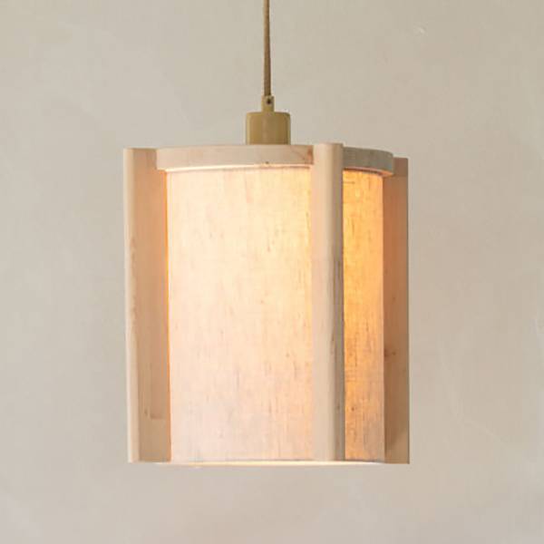 Lampada da tavolo Corsica Lino / Legno di ontano massello - 1 punto luce