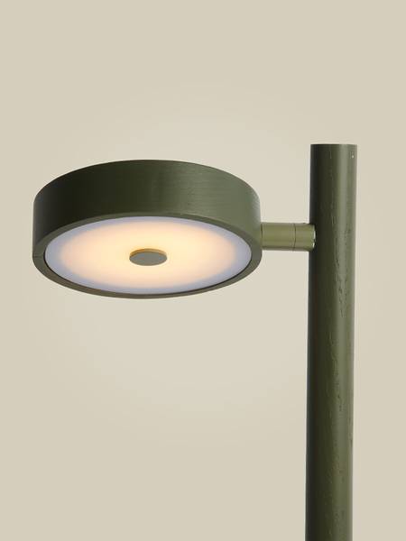 LED-tafellamp Okinawa kunststof/massief essenhout - 1-lichts - groen