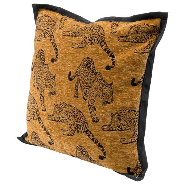 Dekokissen Tiger Polyester in Samtoptik - Braun