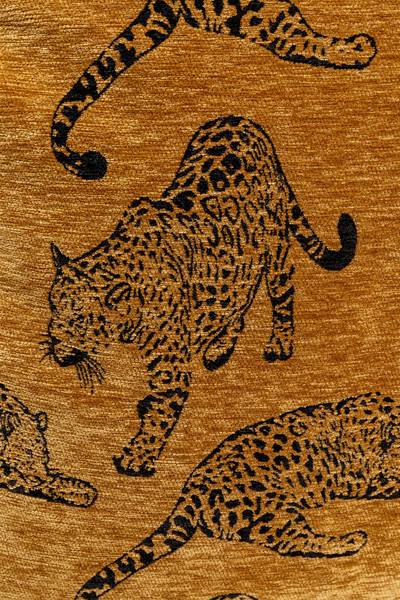 Dekokissen Tiger Polyester in Samtoptik - Braun