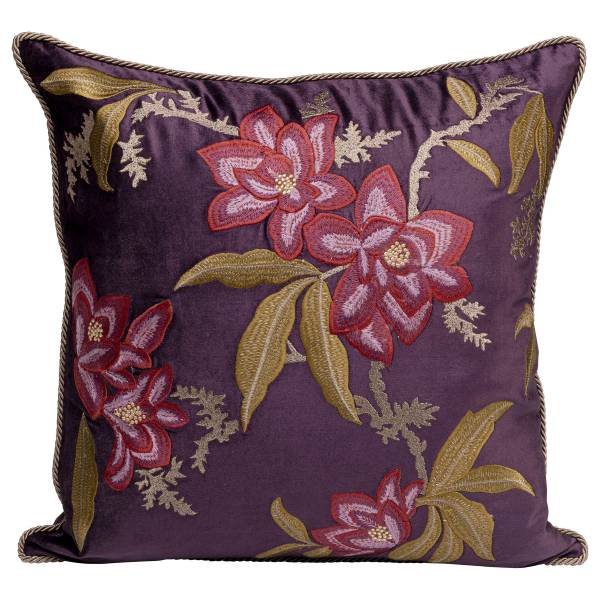 Dekokissen Lovely Flowers Lila Leinen