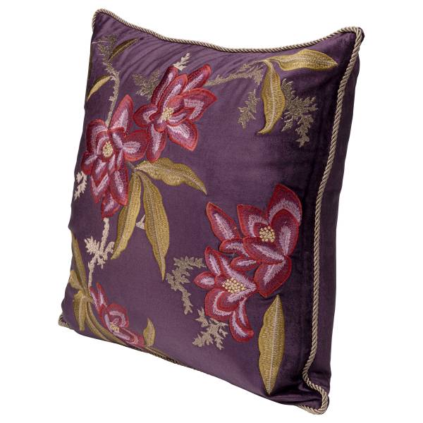 Dekokissen Lovely Flowers Lila Leinen