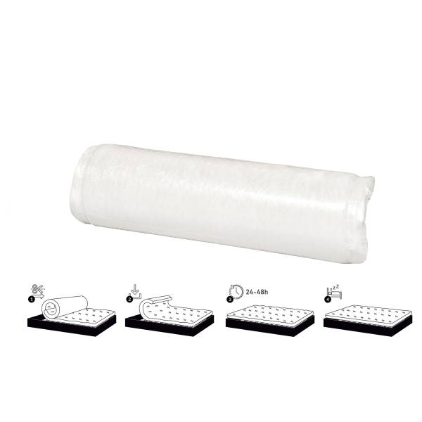 Materasso a schiuma fredda Lothik bianco - 90 x 200cm